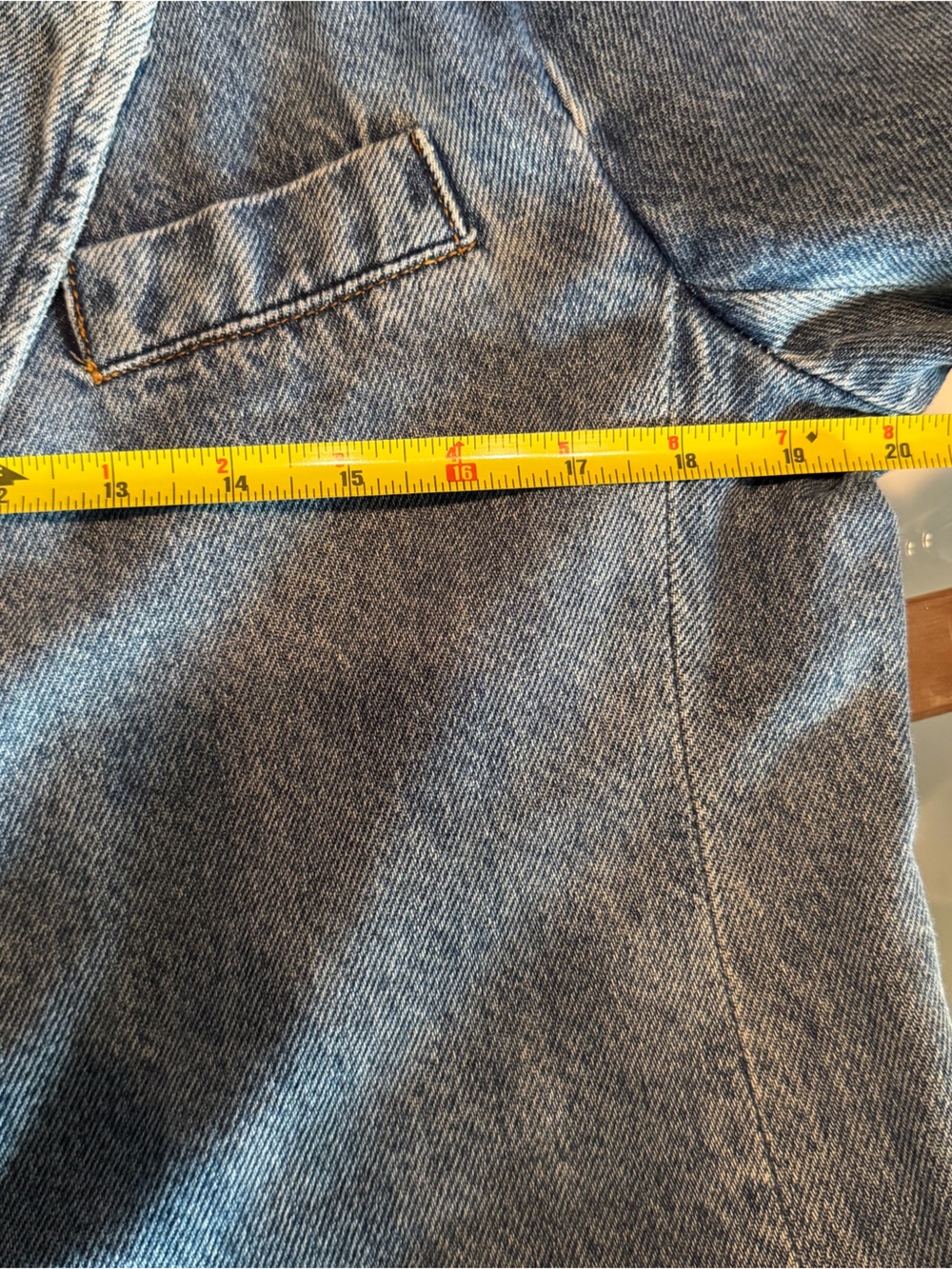 WeWoreWhat Denim Blazer, Size Medium - Picture 8 of 13